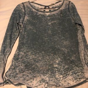 Long sleeve teal top